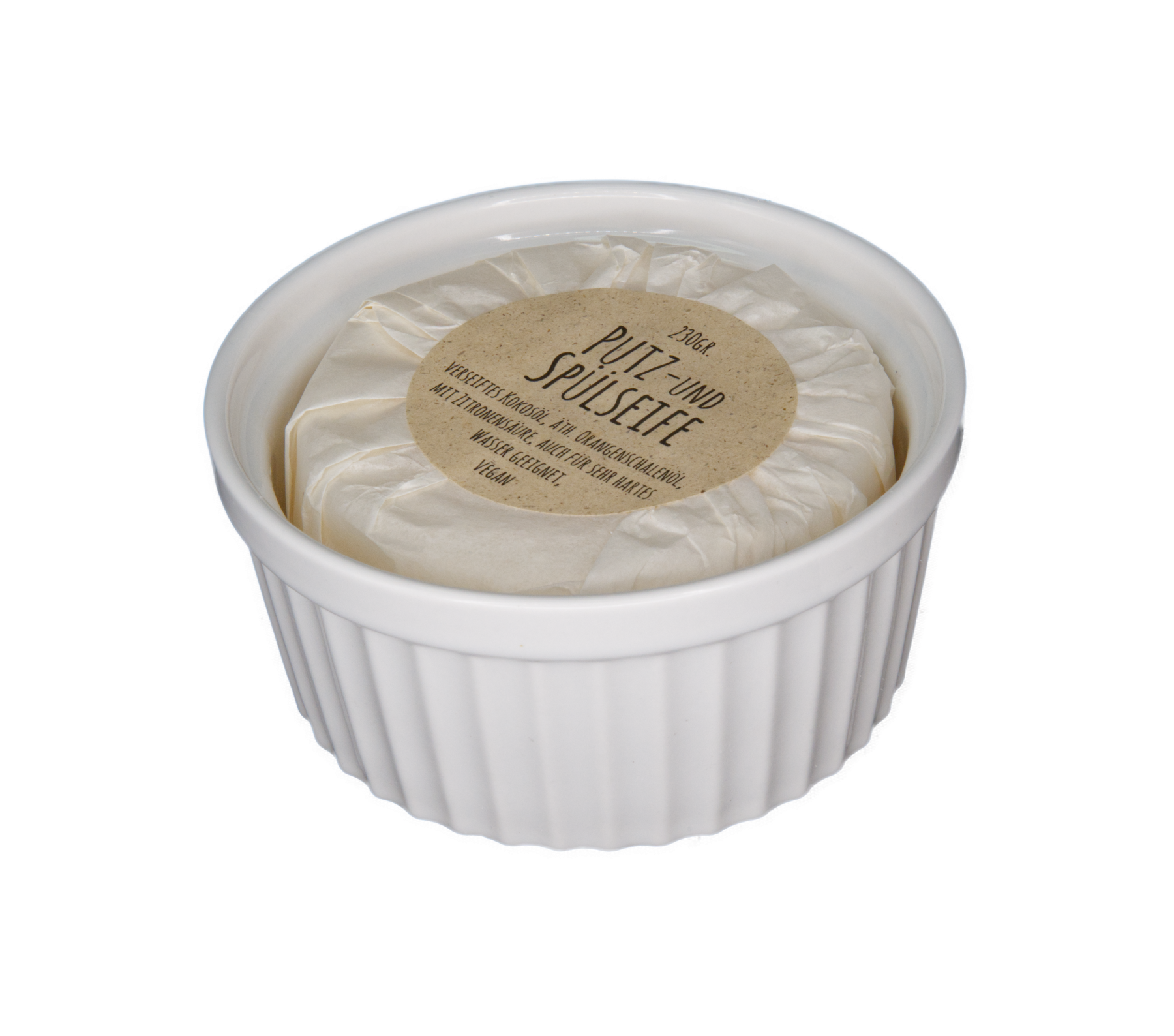 Putz- und Spülseife 230g + Keramiktopf