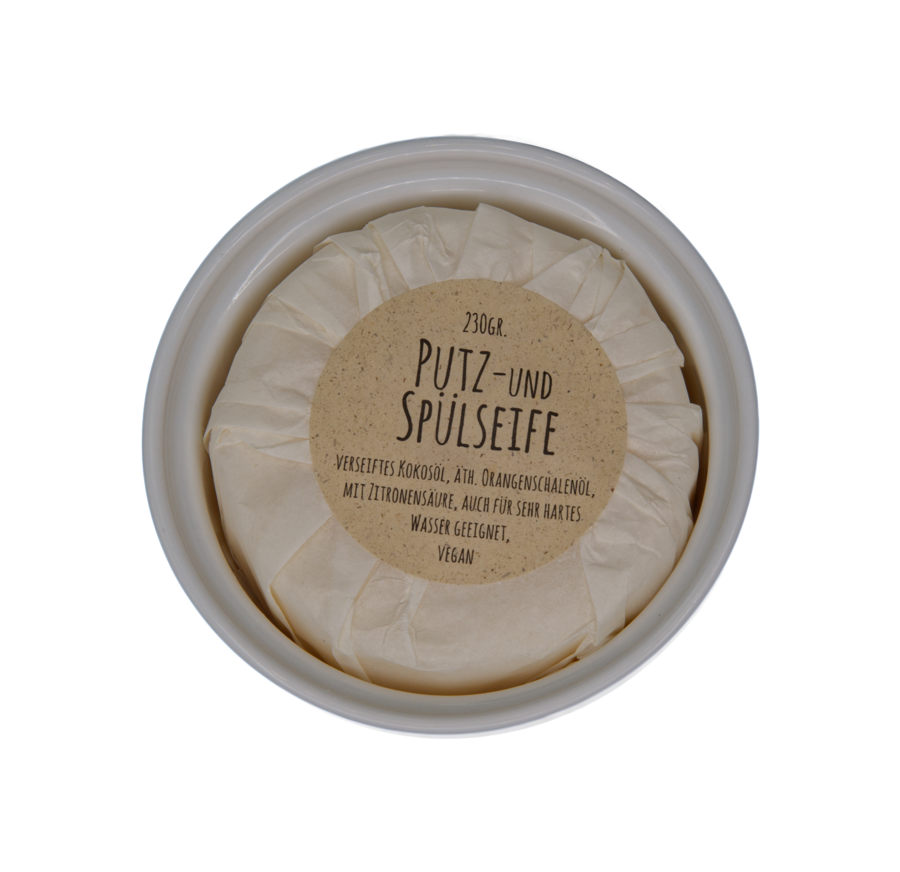 Putz- und Spülseife 230g + Keramiktopf