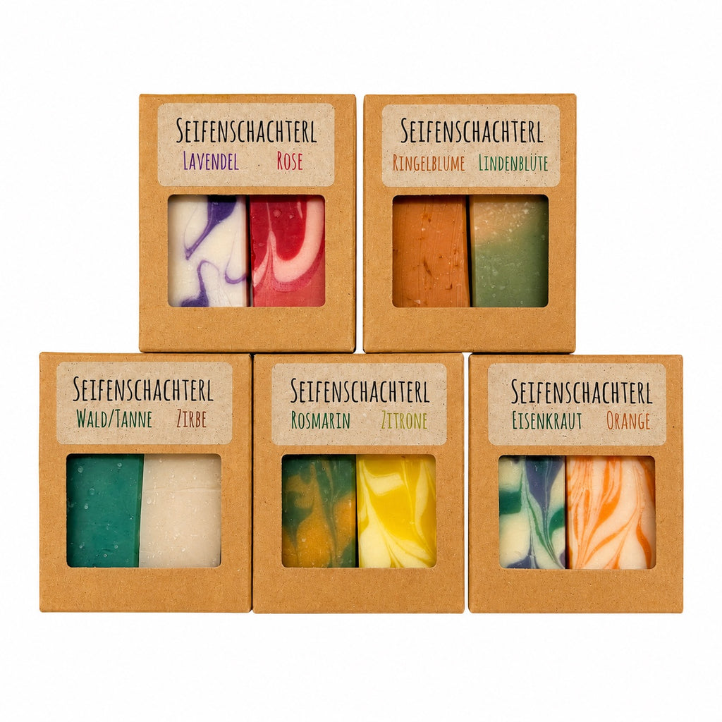 Seifenschachterl  2x50g Naturseife in der Geschenkbox